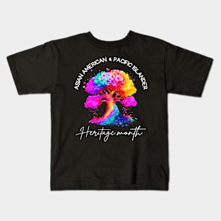 Asian American Pacific Islander Heritage Colorful Tree Kids T-Shirt